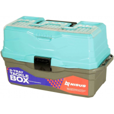 Ящик для снастей Tackle Box трехполочный NISUS бирюзовый
